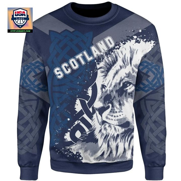 Scotland Celtic Sweater Cross Celt Lion Bn15