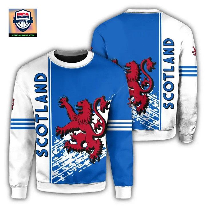 Scotland Coat Of Arms Sweater Quarter Style J7
