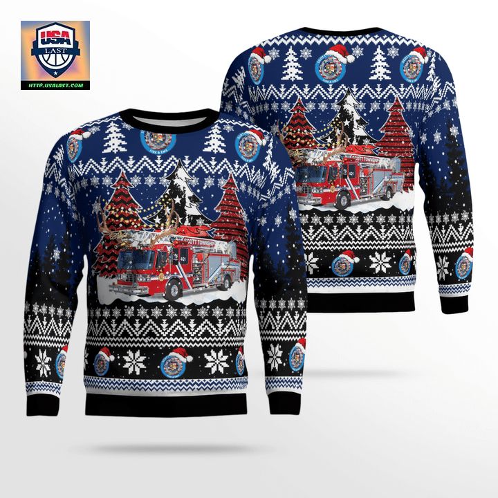 Scott Township Fire EMS Christmas AOP Sweater