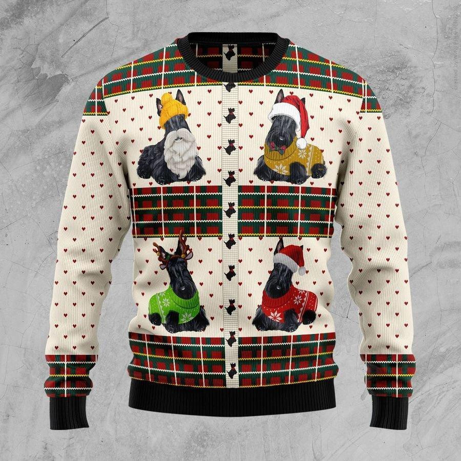 Scottish Terriers Ugly Christmas Sweater, Perfect Holiday Gift