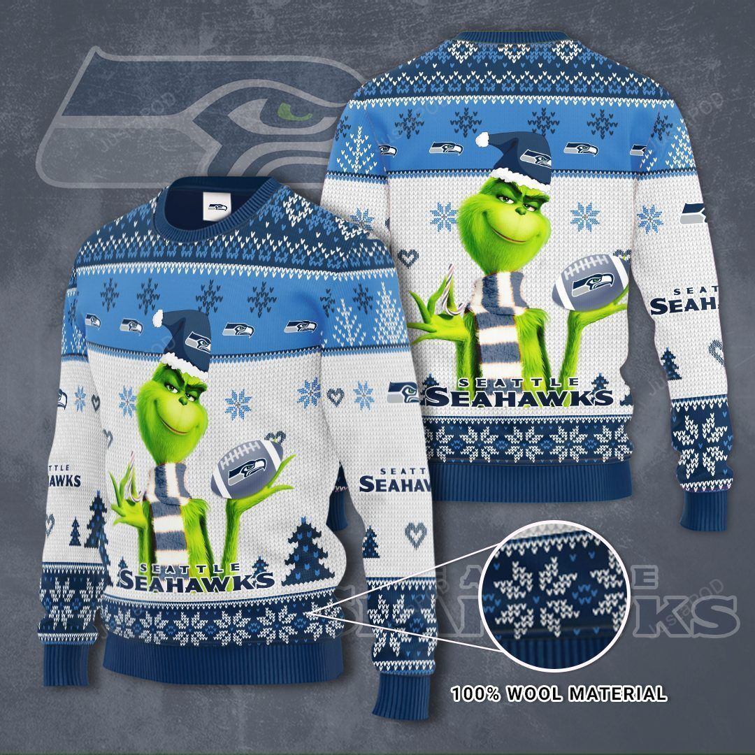 Seatle Seahawks Seaw Ugly Christmas Sweater, Perfect Holiday Gift