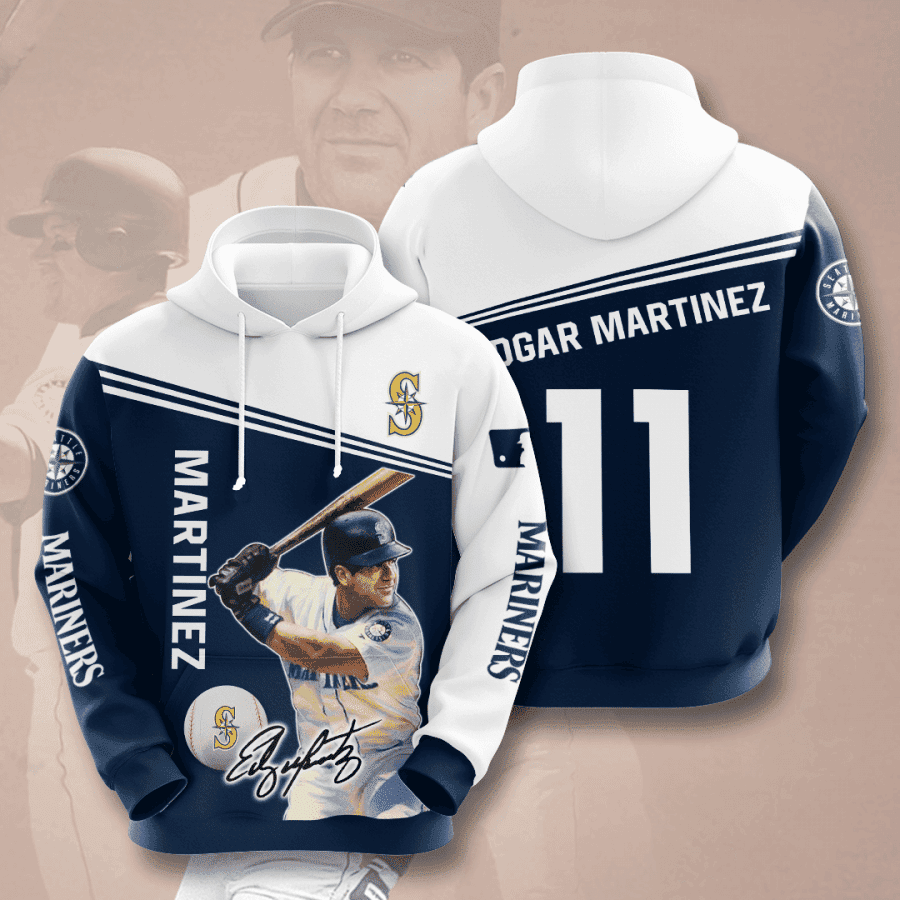Seattle Mariners Edgar Martinez 3D All Over Print Hoodie & Zip Hoodie