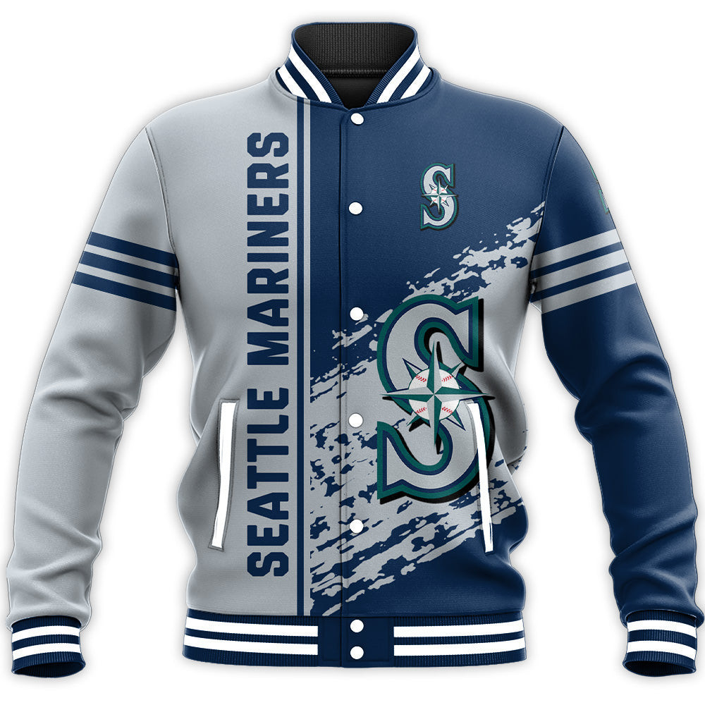 Seattle Mariners Quarter Style Varsity Baseball Jacket for Men & Women | MLB Team Fan Gift