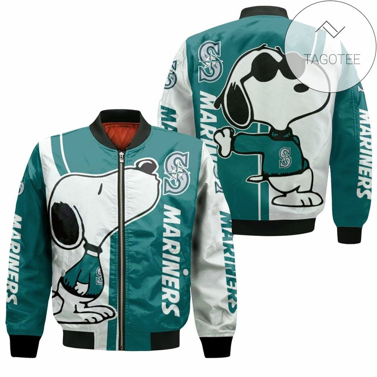 Seattle Mariners Snoopy Lover Bomber Jacket | MLB Team Jacket for Men & Women | Baseball Fan Gift