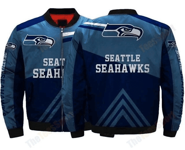 Seattle Seahawks Bomber Jacket | NFL Team Jacket for Men & Women | Football Fan Gift