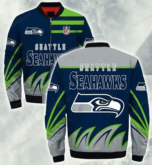 Seattle Seahawks Bomber Jacket | NFL Team Jacket for Men & Women | Football Fan Gift