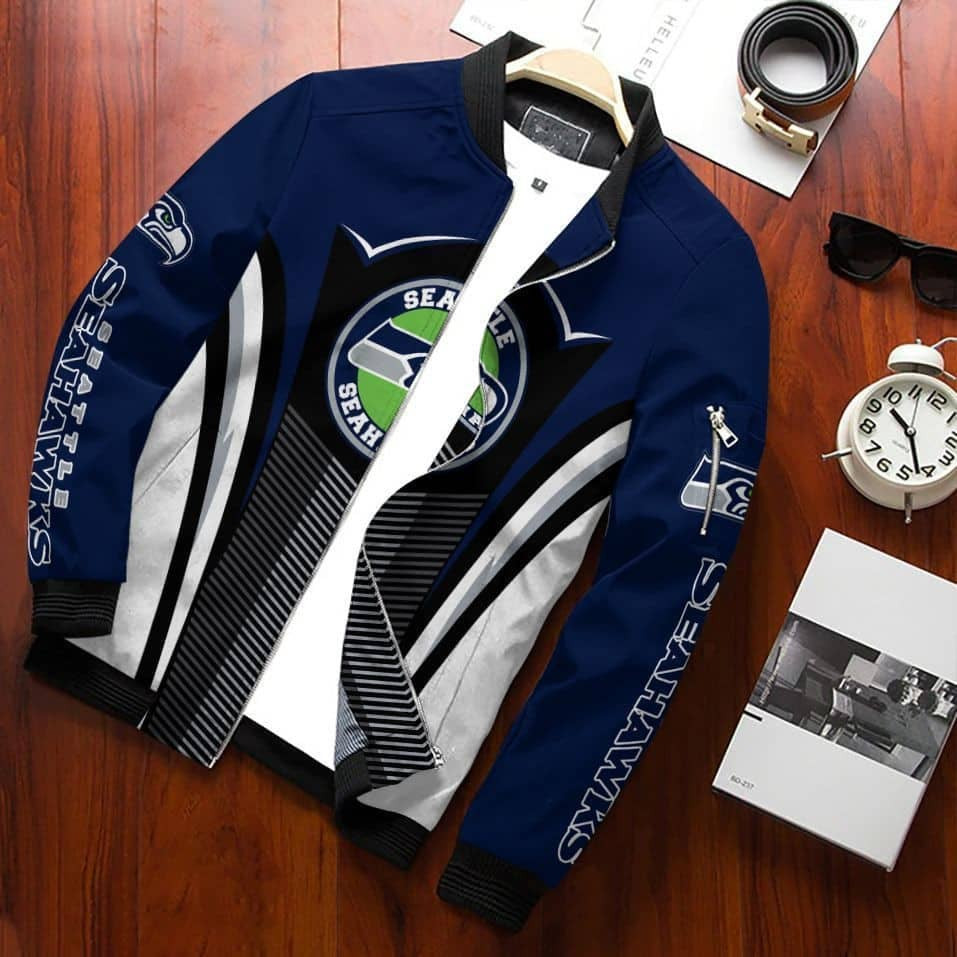 Seattle Seahawks Bomber Jacket | NFL Team Jacket for Men & Women | Football Fan Gift
