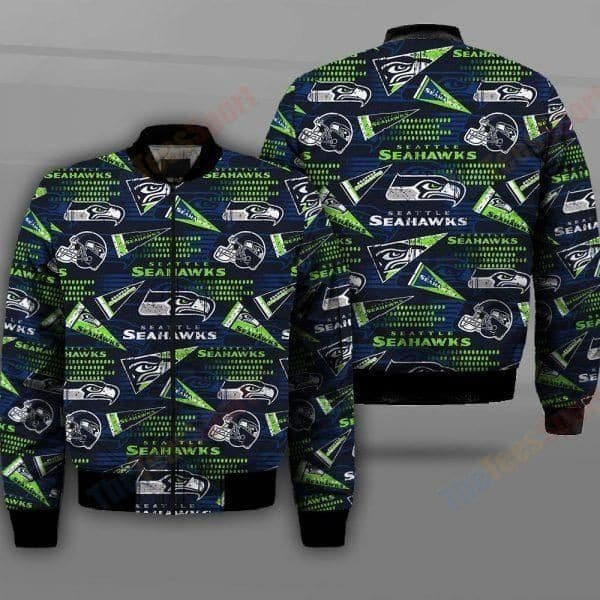 Seattle Seahawks Bomber Jacket | NFL Team Jacket for Men & Women | Football Fan Gift