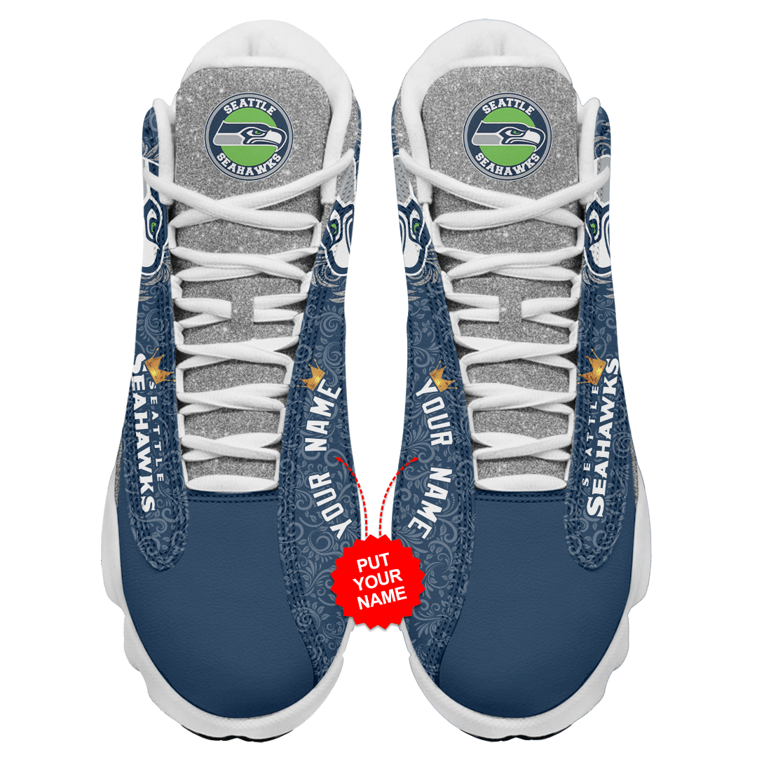 Seattle Seahawks NFL JD13 Sneakers Shoes for Men & Women | Custom Fan Gift - Image 3