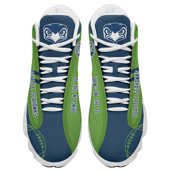 Seattle Seahawks NFL JD13 Sneakers Shoes for Men & Women | Custom Fan Gift - Image 3