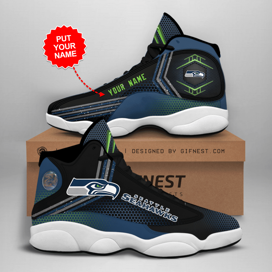 Seattle Seahawks NFL JD13 Sneakers Shoes for Men & Women | Custom Fan Gift