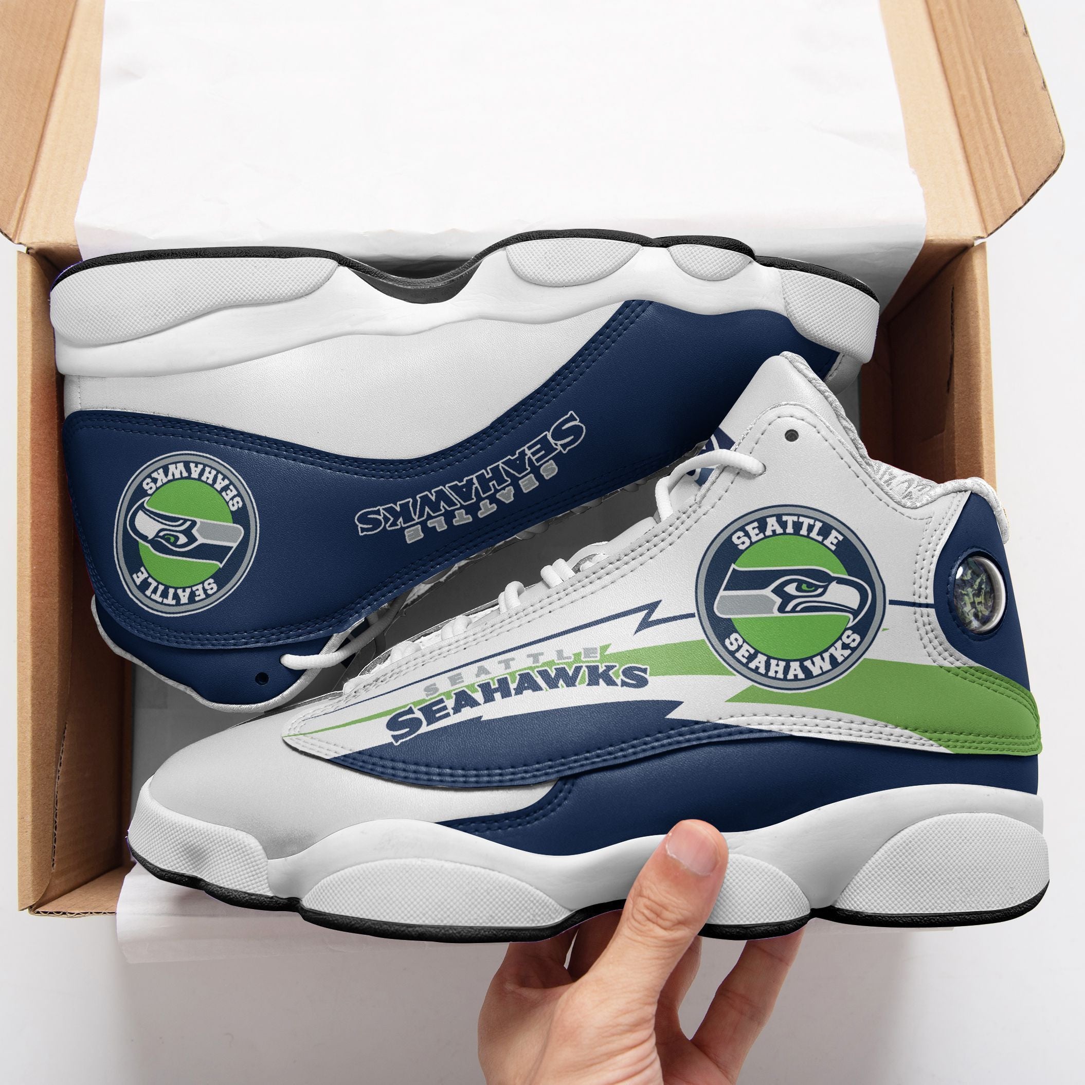 Seattle Seahawks NFL JD13 Sneakers Shoes for Men & Women | Custom Fan Gift