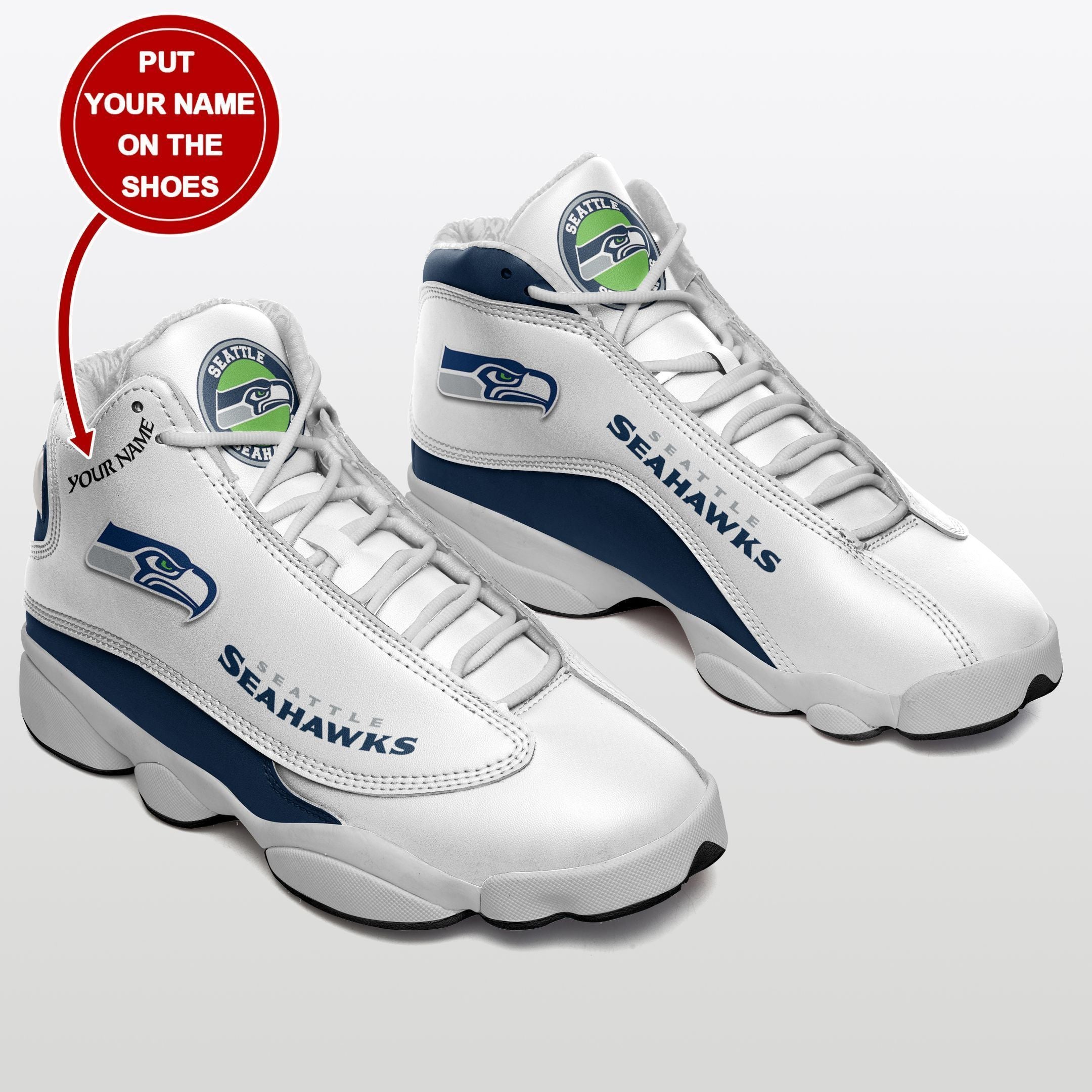 Seattle Seahawks NFL JD13 Sneakers Shoes for Men & Women | Custom Fan Gift