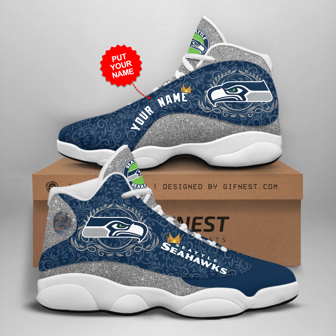 Seattle Seahawks NFL JD13 Sneakers Shoes for Men & Women | Custom Fan Gift