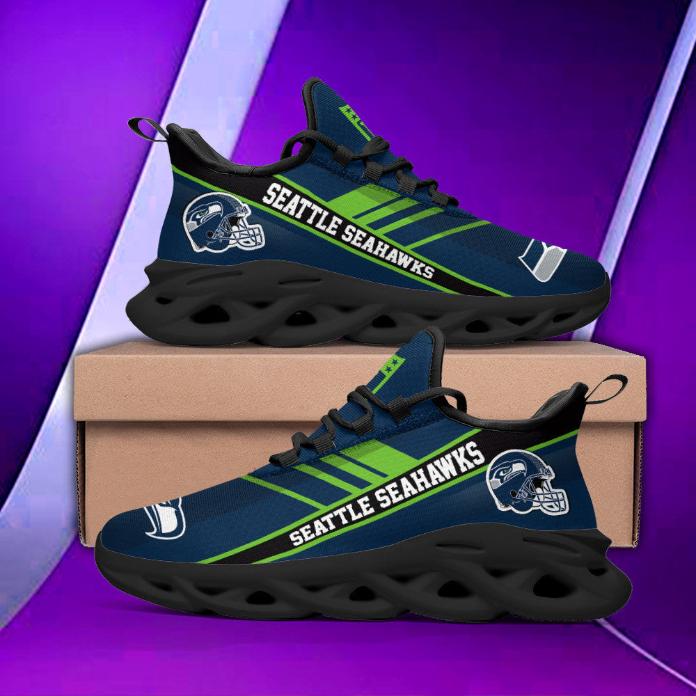 Seattle Seahawks NFL Max Soul Shoes Sneakers for Men And Women – NFL Football Fan Shoes, Team Sneakers