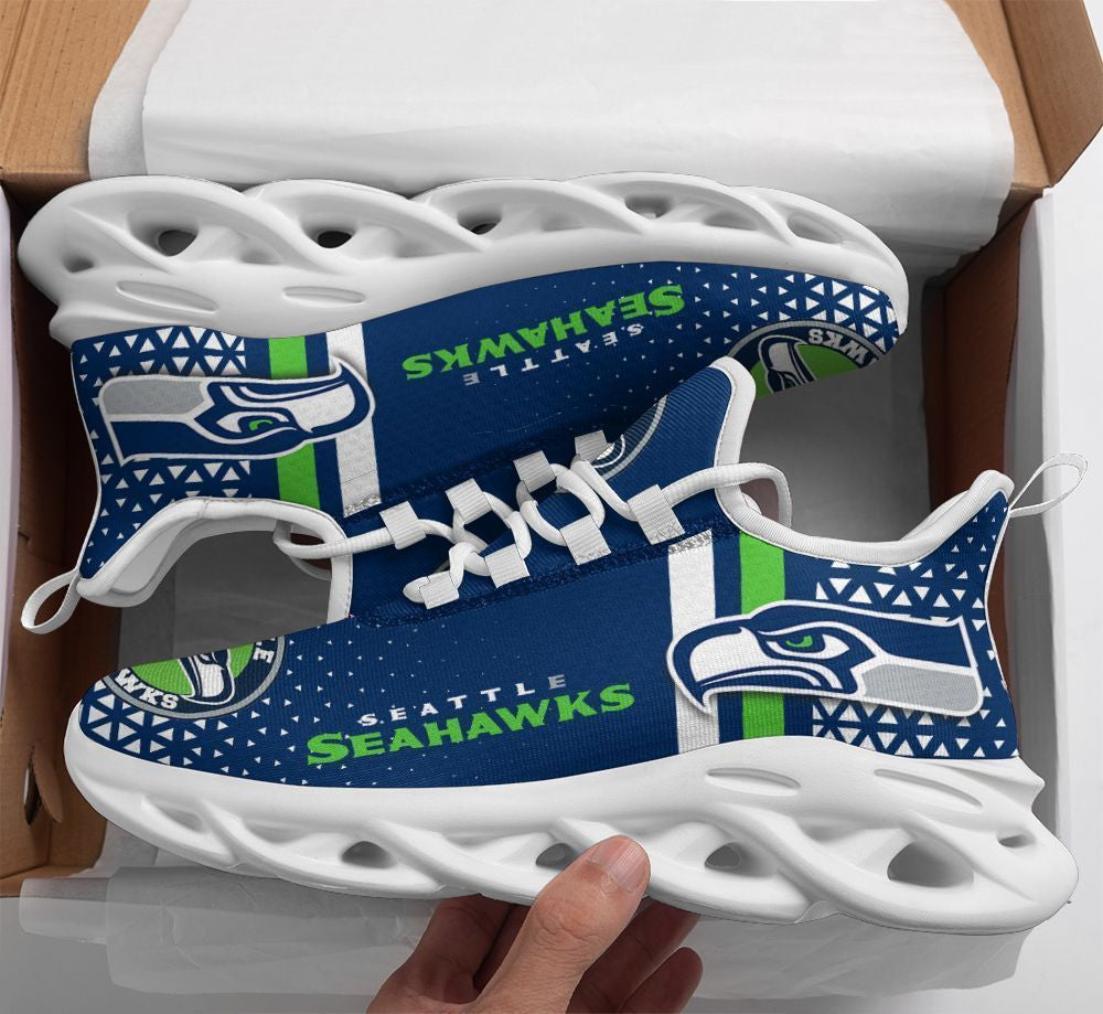 Seattle Seahawks NFL Max Soul Shoes Sneakers for Men And Women – NFL Football Fan Shoes, Team Sneakers