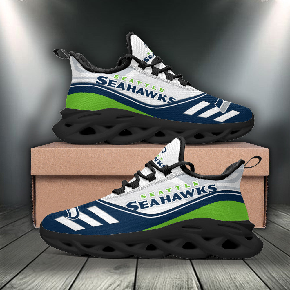 Seattle Seahawks NFL Max Soul Shoes Sneakers for Men And Women – NFL Football Fan Shoes, Team Sneakers