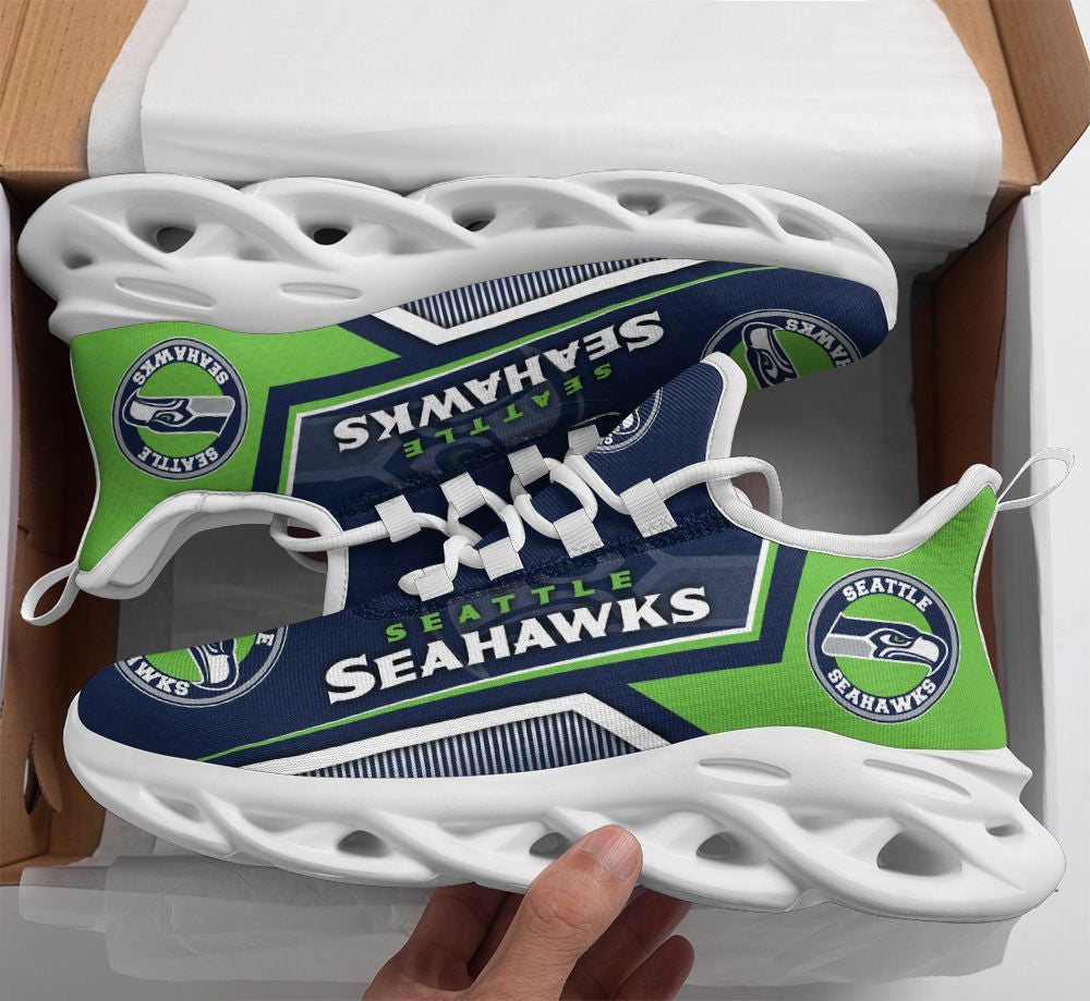 Seattle Seahawks NFL Max Soul Shoes Sneakers for Men And Women – NFL Football Fan Shoes, Team Sneakers
