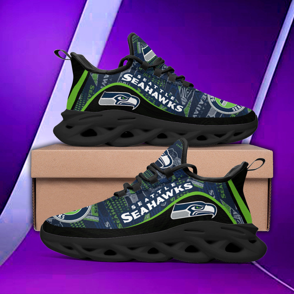 Seattle Seahawks NFL Max Soul Shoes Sneakers for Men And Women – NFL Football Fan Shoes, Team Sneakers