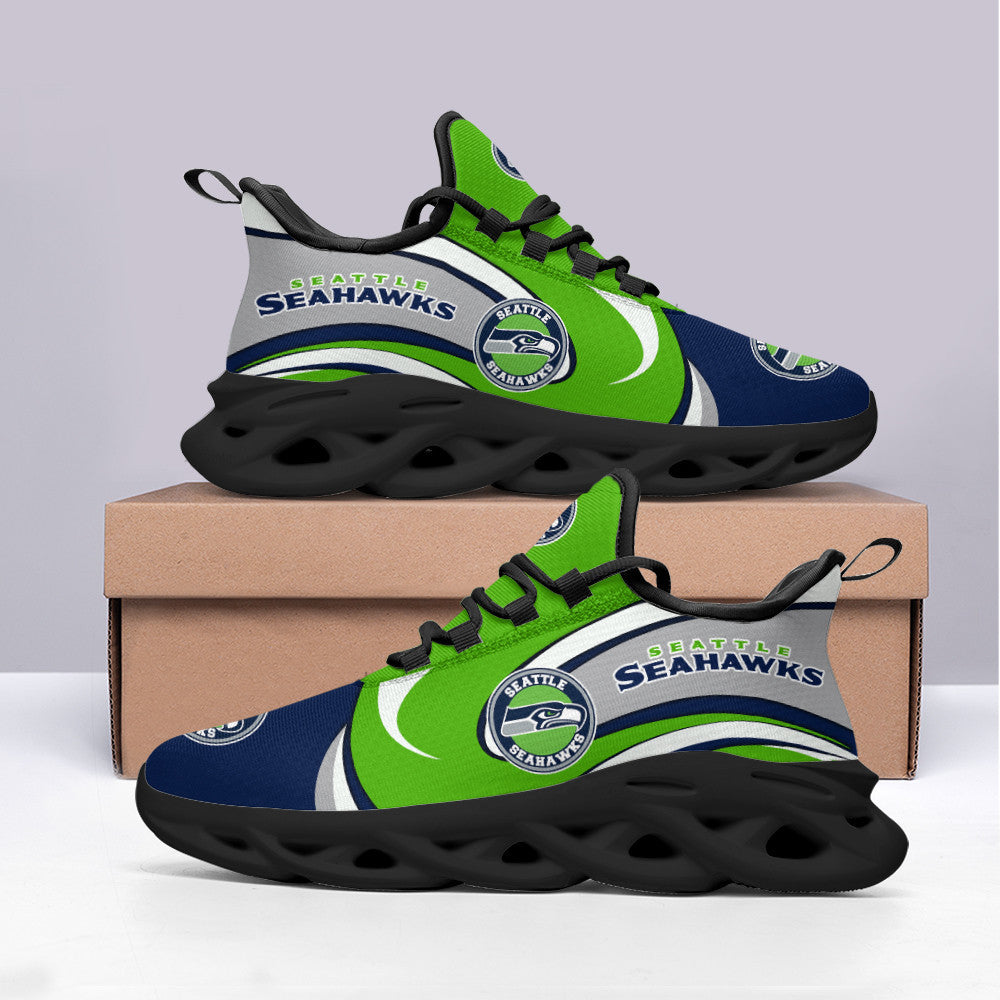 Seattle Seahawks NFL Max Soul Shoes Sneakers for Men And Women – NFL Football Fan Shoes, Team Sneakers