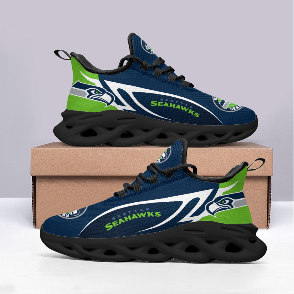 Seattle Seahawks NFL Max Soul Shoes Sneakers for Men And Women – NFL Football Fan Shoes, Team Sneakers