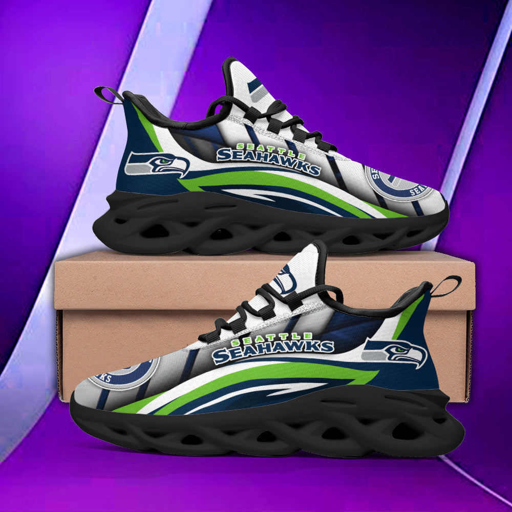 Seattle Seahawks NFL Max Soul ShoesSneakers for Men And Women – NFL Football Fan Shoes, Team Sneakers