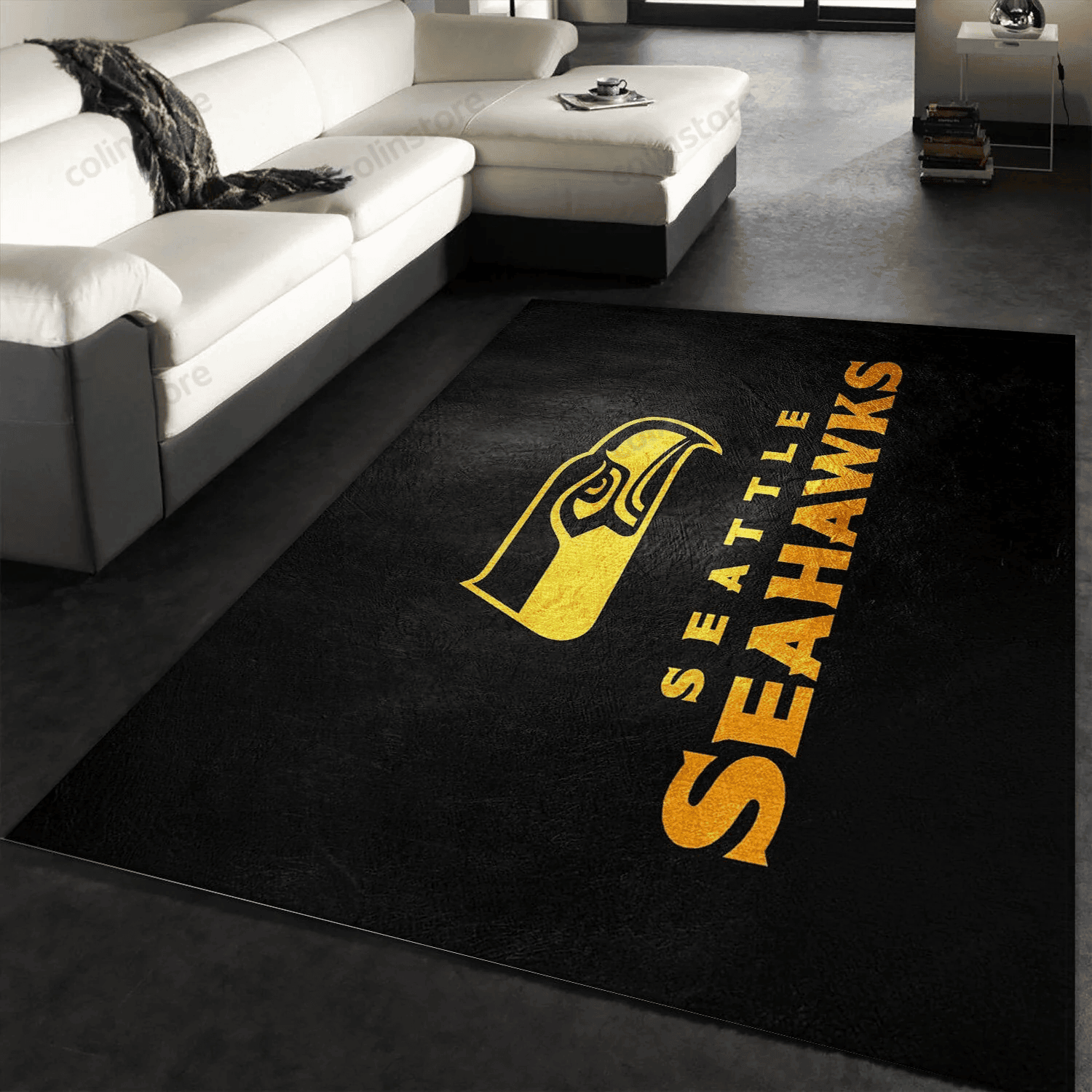 Seattle Seahawks Rectangle Area Rug – Full Print Carpet For Living Room & Bedroom Home Decor