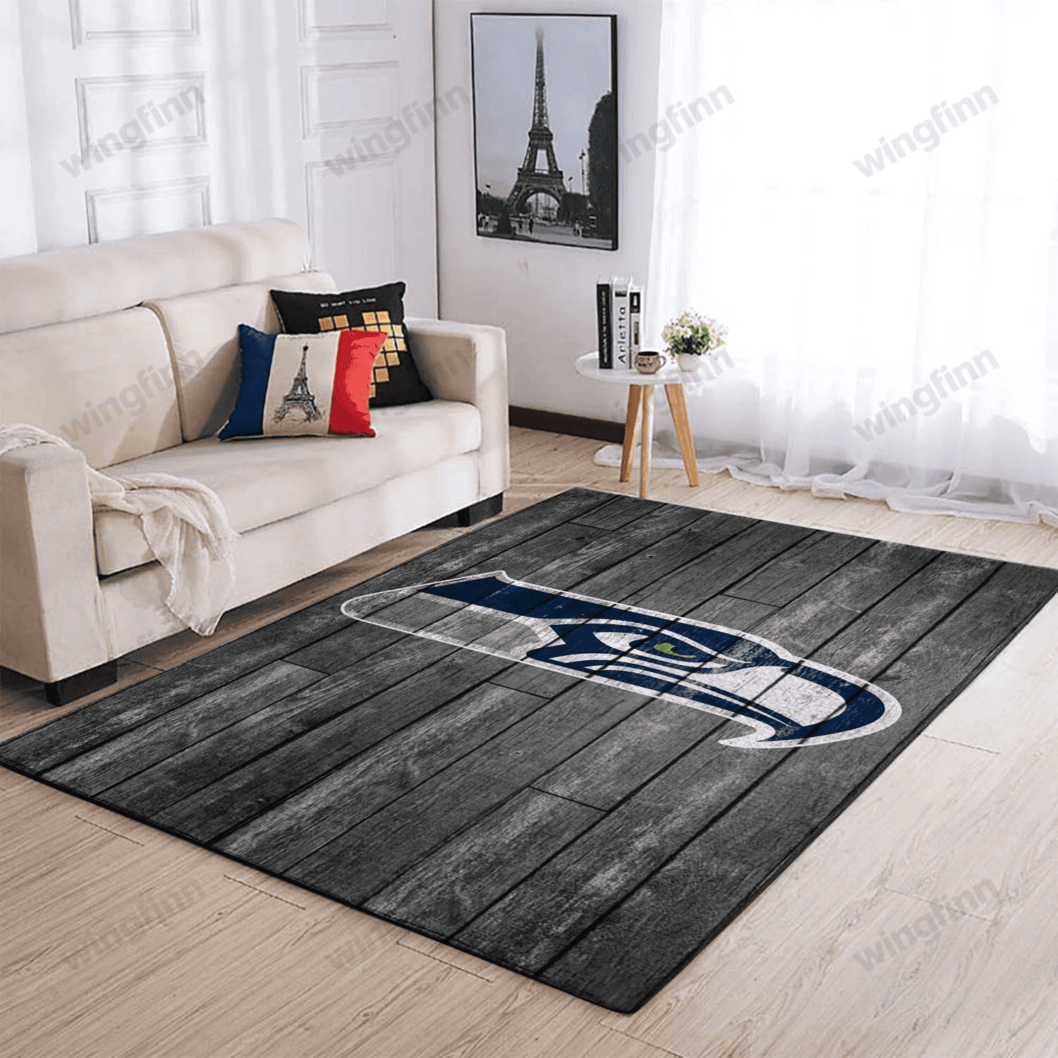 Seattle Seahawks Rectangle Area Rug – Full Print Carpet For Living Room & Bedroom Home Decor
