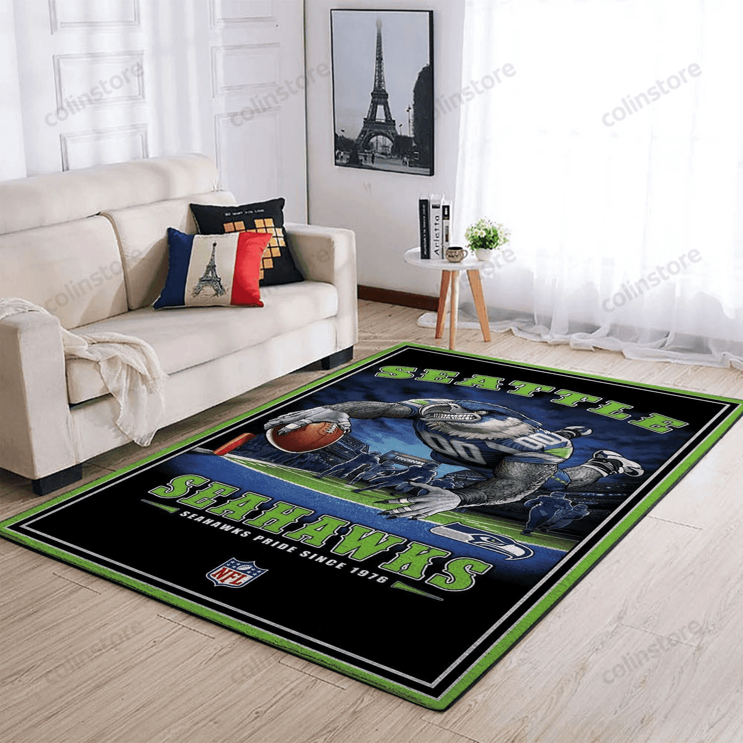 Seattle Seahawks Team Pride Nice Gift Rectangle Area Rug – Full Print Carpet For Living Room & Bedroom Home Decor