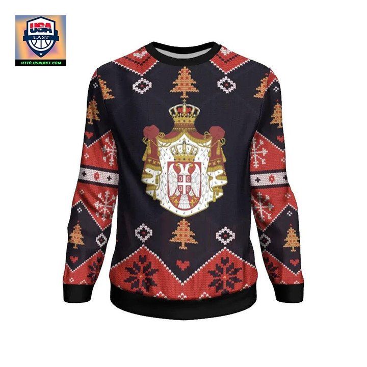 Serbia Christmas Sweater Santa Claus Ho Ho Ho Bn1810