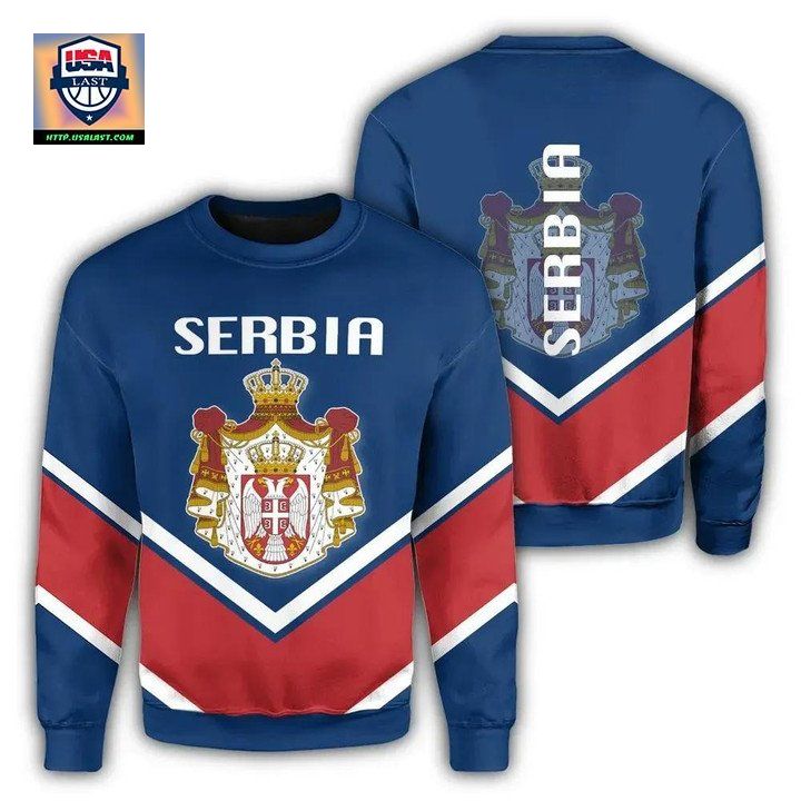 Serbia Coat Of Arms Sweater Lucian Style Jw5
