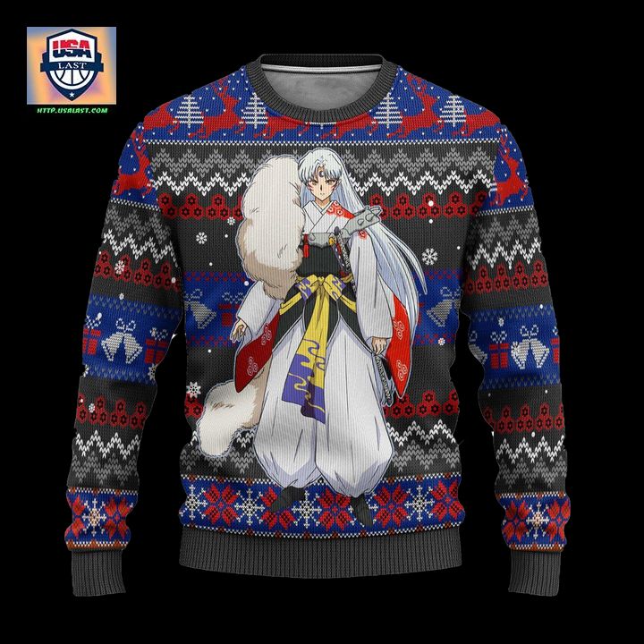 Sesshomaru Ugly Christmas Sweater Inuyasha Anime Xmas Gift