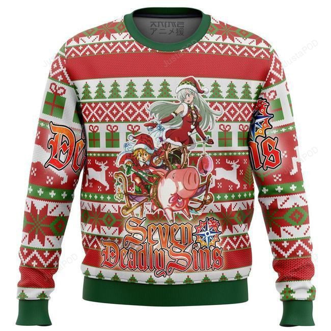 Seven Deadly Sins Alt Ugly Christmas Sweater, Perfect Holiday Gift