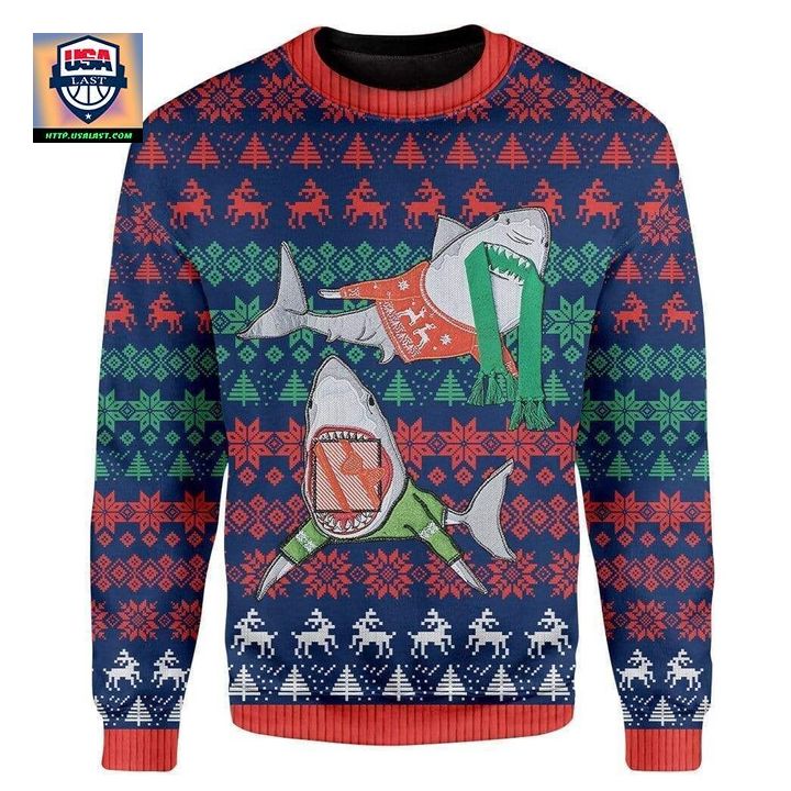 Shark Christmas Personalized Unisex Christmas 3D Sweater