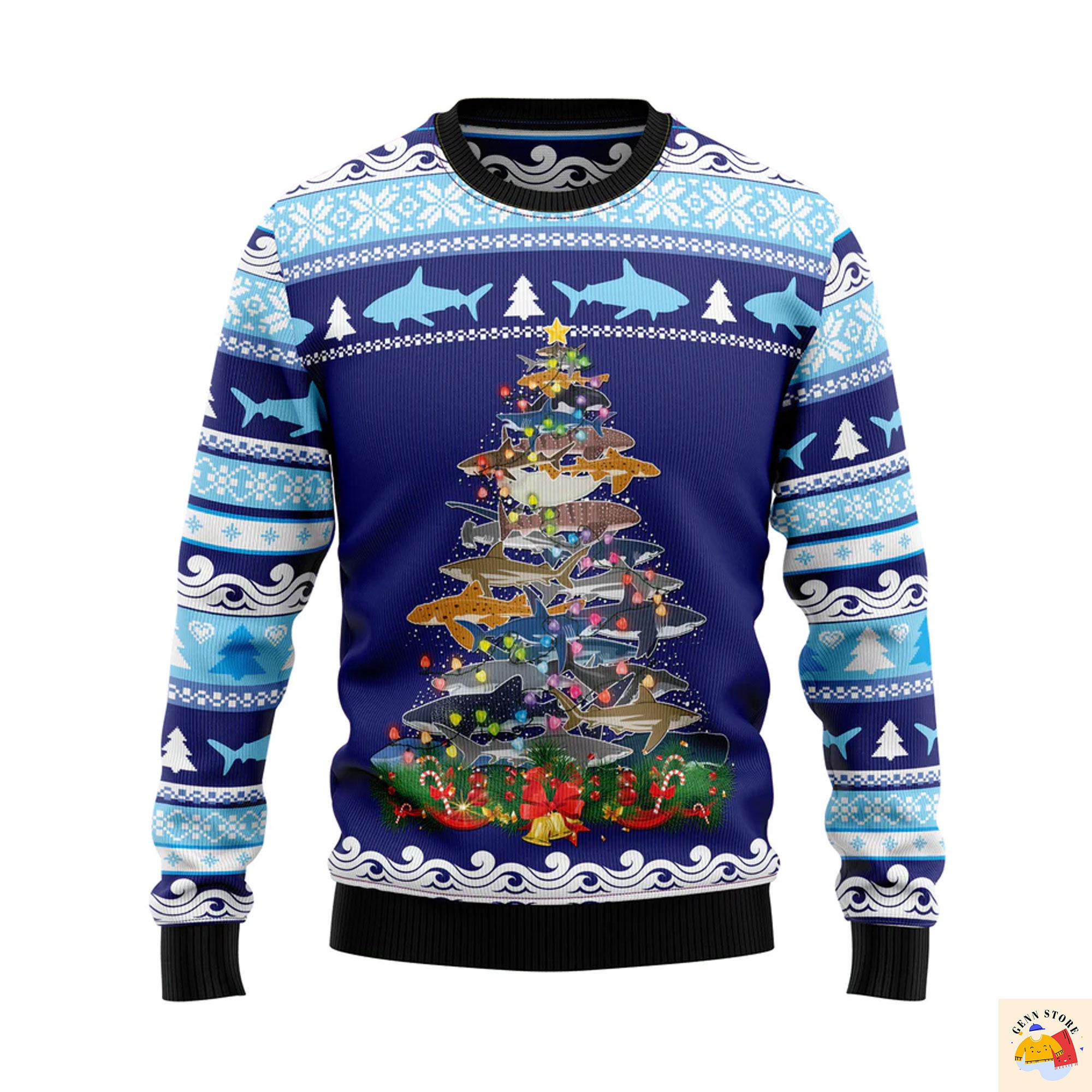 Shark Christmas Tree Ugly Christmas Sweater