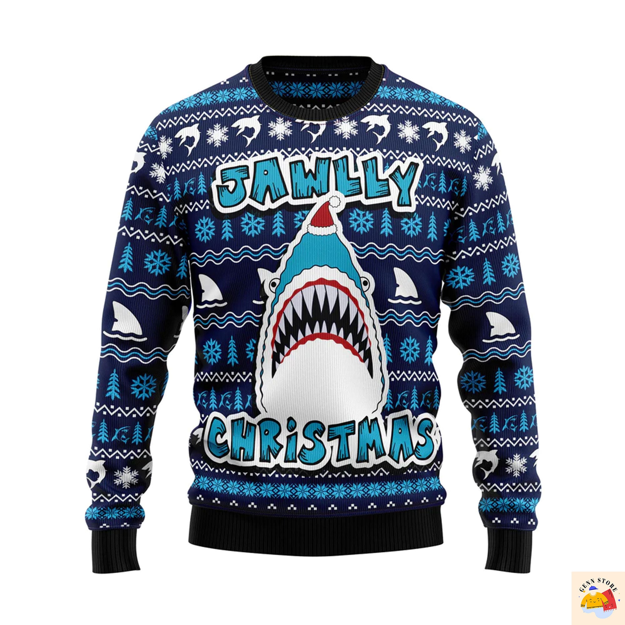 Shark Jawlly Ugly Christmas Sweater
