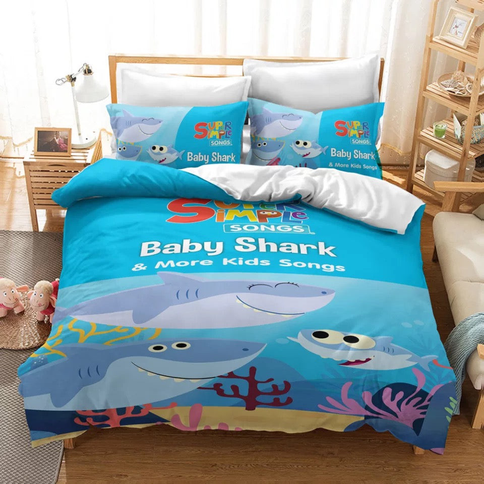 Shark Song Duvet Cover Quilt Cover Pillowcase Bedding Set Bed Linen Home Bedroom Decor