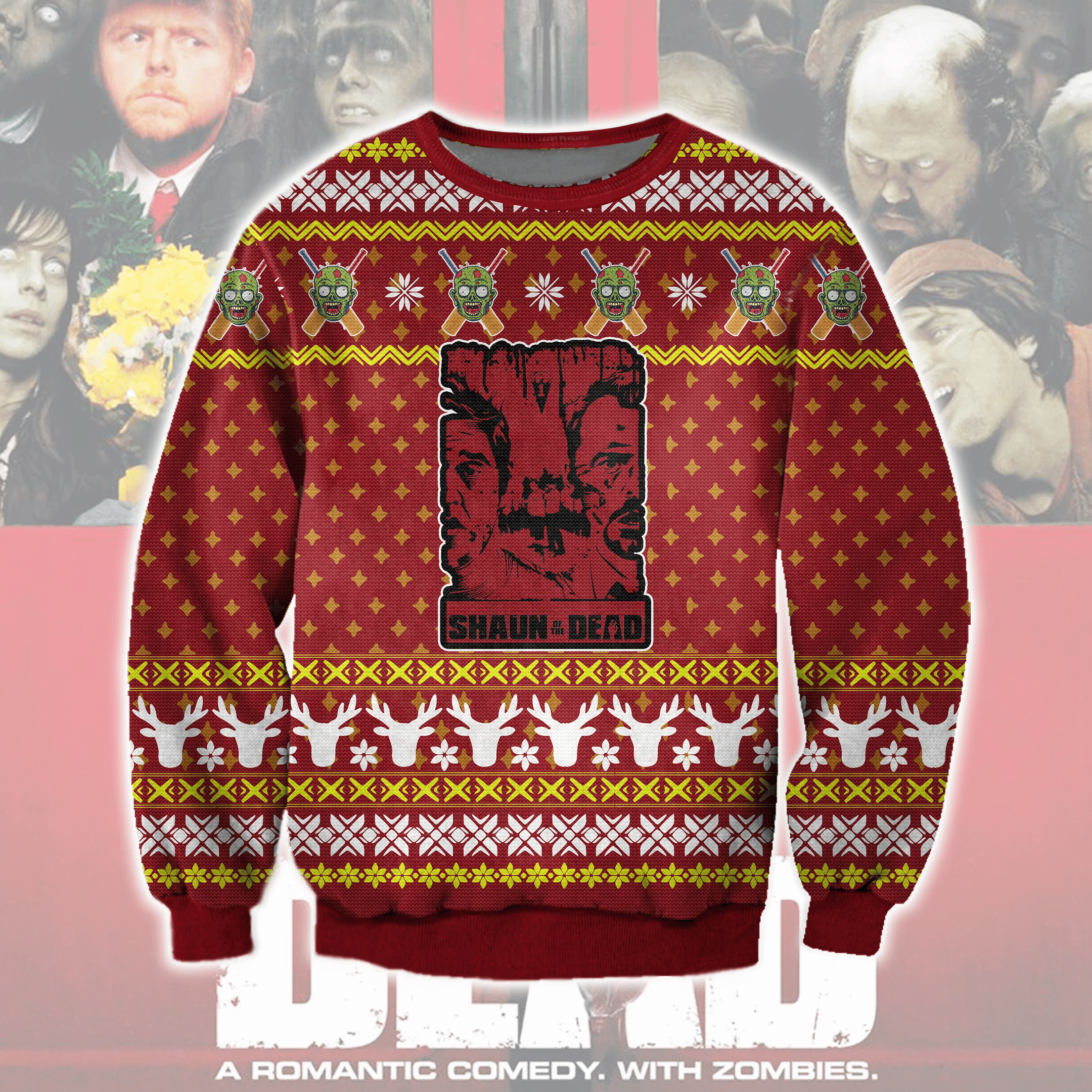 Shaun Of The Dead Ugly Christmas Sweater