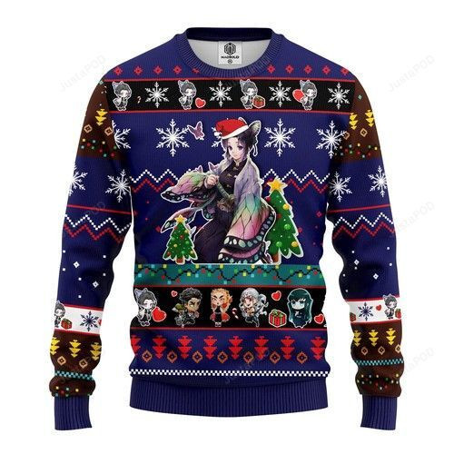 Shinobu Kocho Demon Slayer For Anime Lovers Ugly Christmas Sweater,