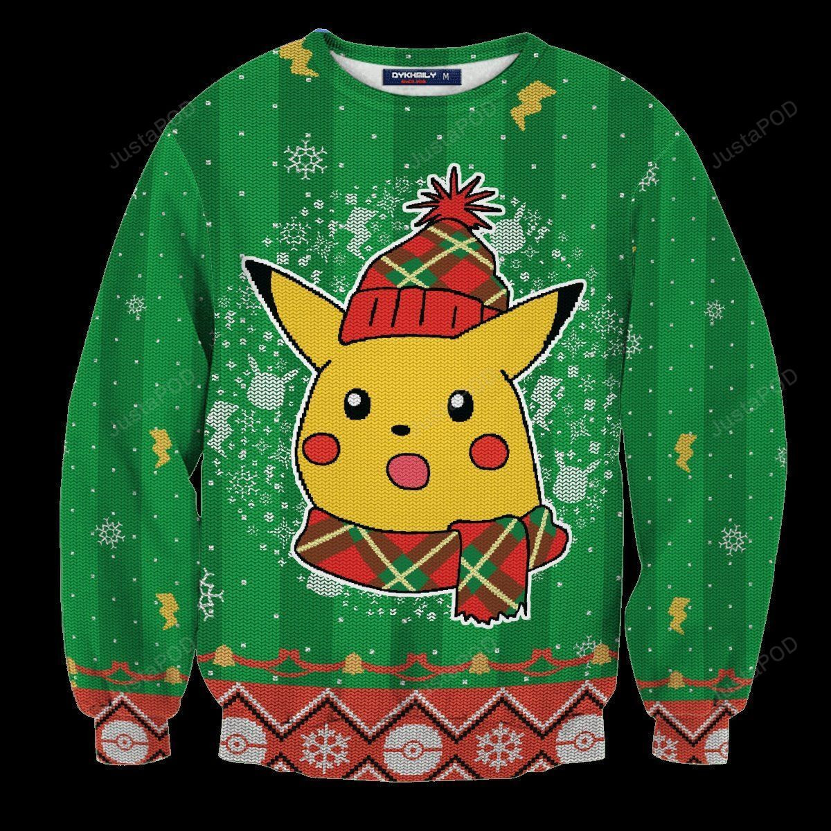 Shocked Pikachu Ugly Christmas Sweater, Perfect Holiday Gift