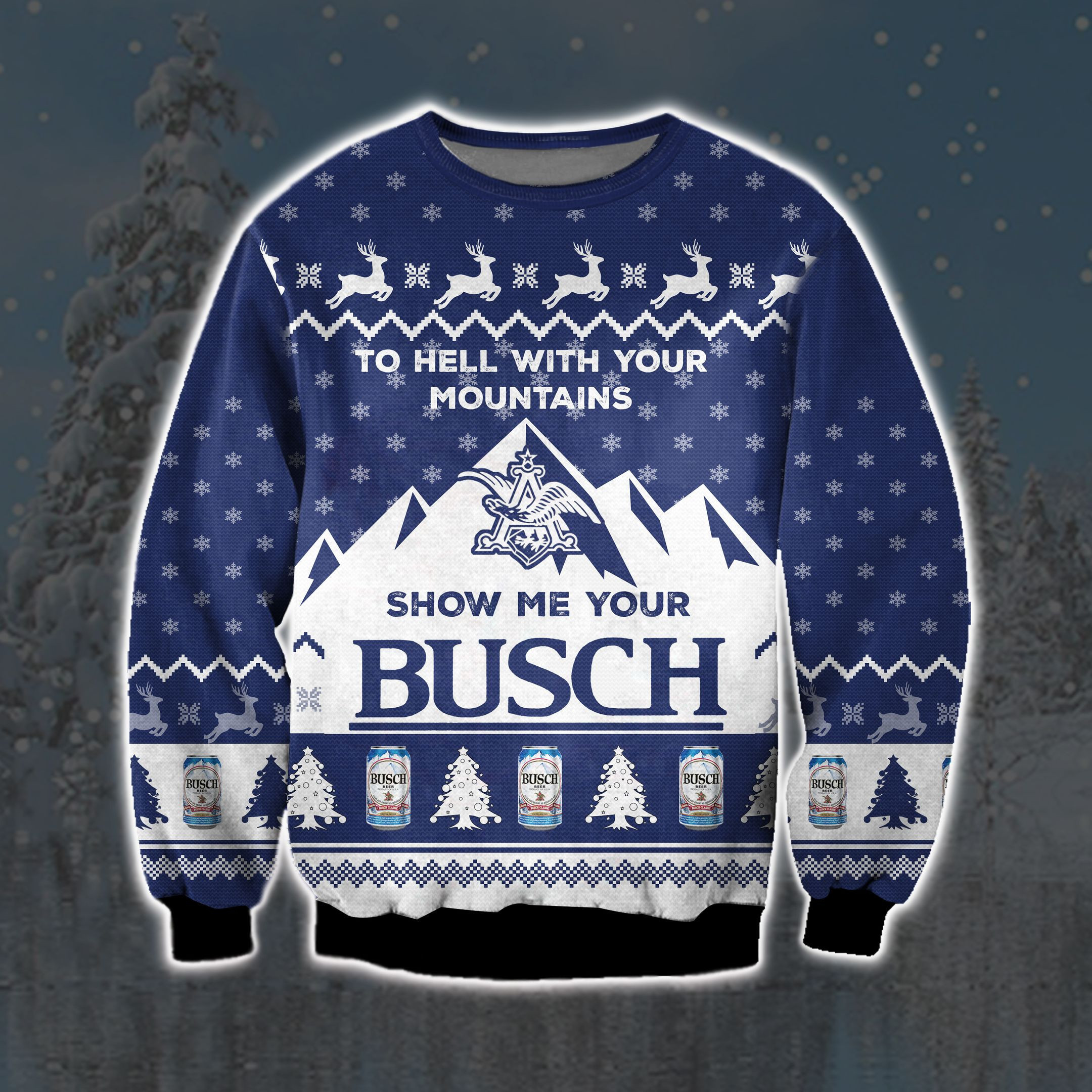 Show Me Your Busch Knitting Pattern 3D All Over Print Ugly Christmas Sweater