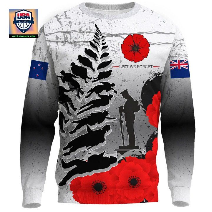 Silver Fern Sweater Anzac Day A21