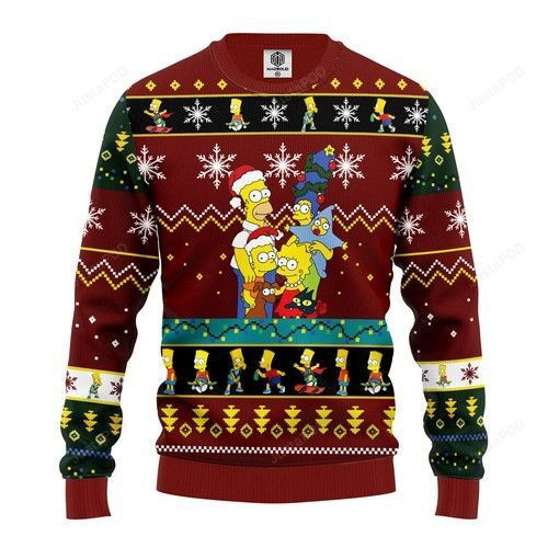 Simpson Family Ugly Christmas Sweater,