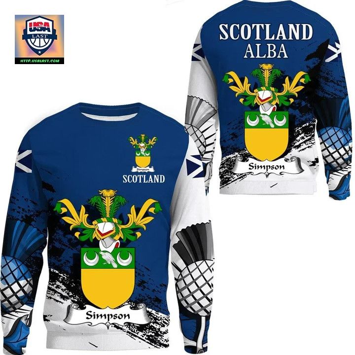 Simpson Scottish Family Crest Scotland Special Sweater 
