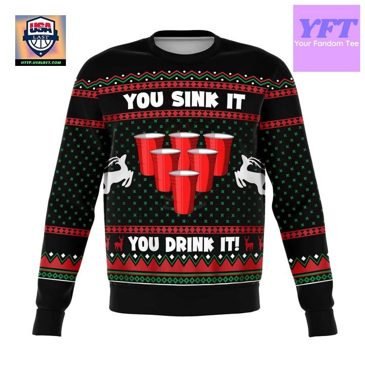 Sink And Drink For For Meme 3d Ugly Christmas Sweater