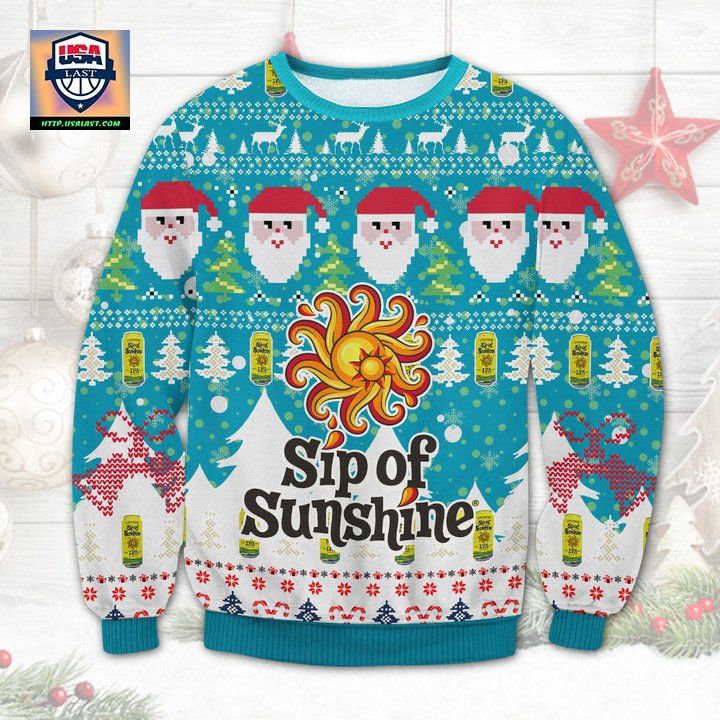 Sip Of Sunshine Beer Ugly Christmas Sweater