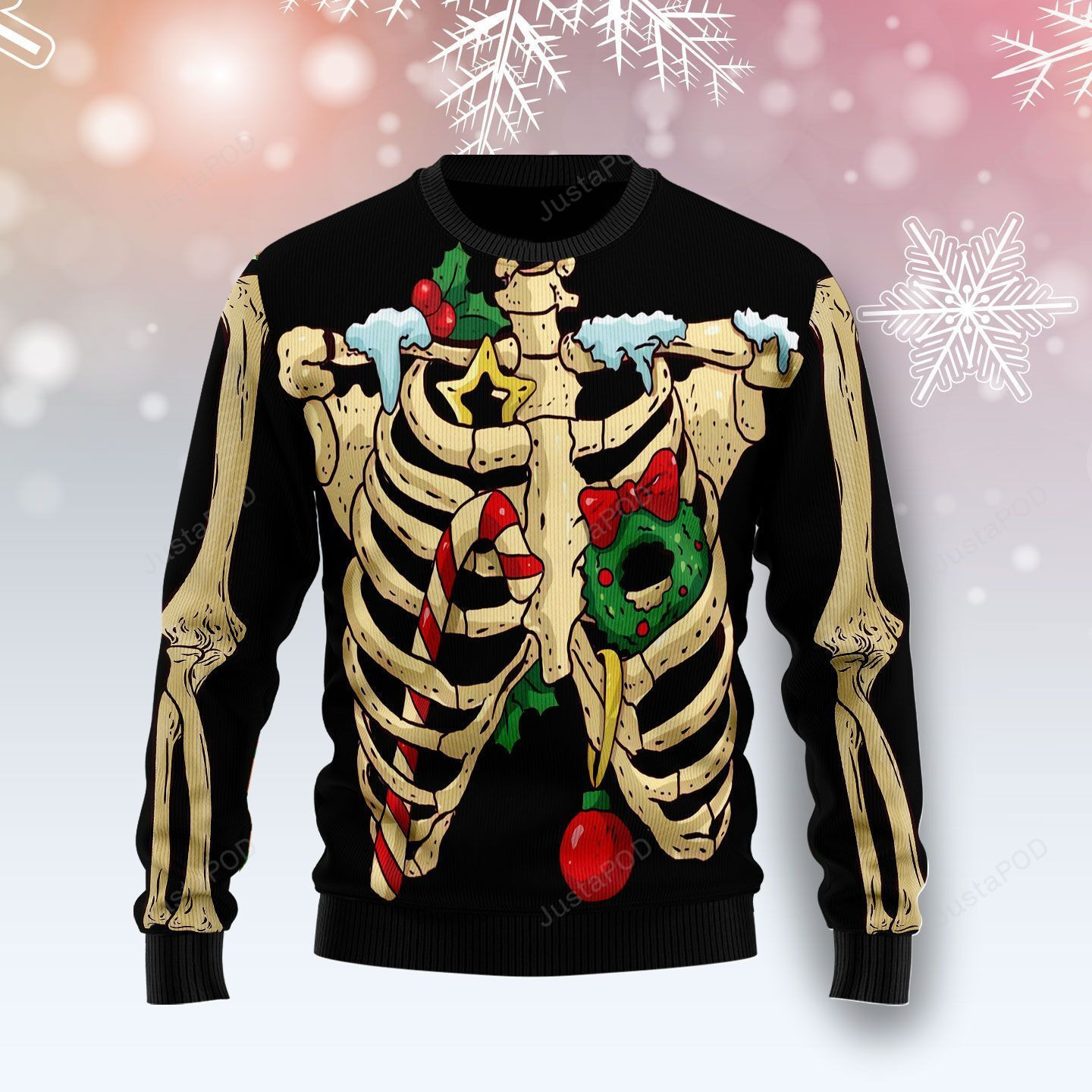 Skeleton Christmas Awesome Ugly Christmas Sweater, Perfect Holiday Gift