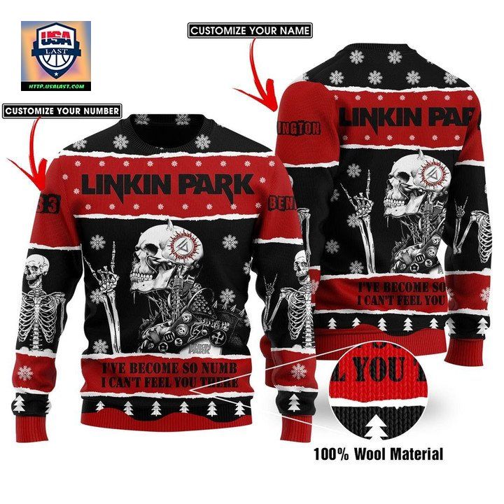 Skeleton Skull Linkin Park Custom Name And Number Sweater Sweater