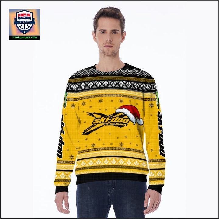 Ski-doo Team Yellow 3D Ugly Christmas Sweater