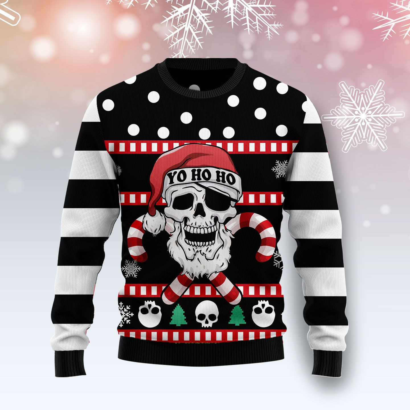 Skull Creepmas Ugly Christmas Sweater, Perfect Holiday Gift